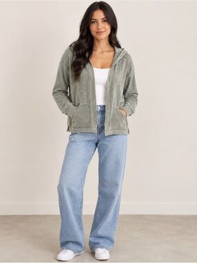 Lululemon Sundown hoodie grey Open front Cardigan Sweater Cozy and Comfort SizeM
